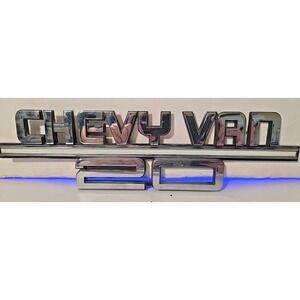 Chevrolet Chevy G-20 Van Chrome Car Emblem OEM Genuine GM Side Trim Fender Badge